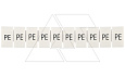 Маркировка клеммных модулей CA509/K5/H/PE для клемм 5mm, гориз. "PE" (упак. 100шт.) от интернет-магазина amperkin.by