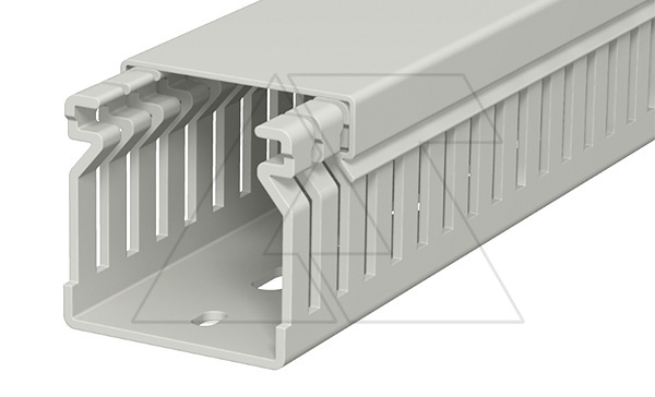 Перфокороб LK4 40040, органайзер для шкафов, 40 x 40 мм (глубина х ширина крышки), L=2000мм, RAL 7030 серый