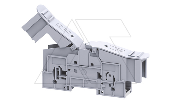 Клемма болтовая PTB300SH /55x218,6mm, 2 присоед., M16, 300mm2, 520A, 1000V, с защитными крышками, серая Клемма болтовая PTB300SH /55x218,6mm, 2 присоед., M16, 300mm2, 520A, 1000V, с защитными крышками, серая