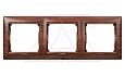 Valena - Рамка 3 поста верт/гориз, тонированное дерево от интернет-магазина amperkin.by
