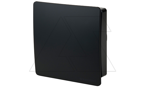 Вентилятор MZ-100 TB, таймер отключения, черный матовый, короткий патрубок 38мм, Ø100мм, вал на подшипниках, обратный клапан, 230В, 9,5Вт, 95м³/ч