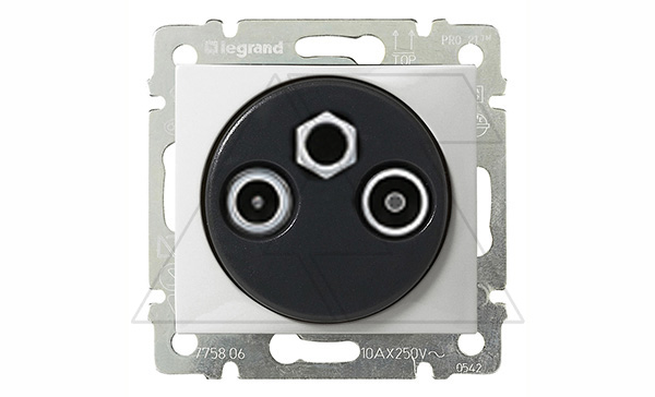 Valena - Розетка TV-RD-SAT-концевая 2400MHz,< 10 дБ, белая