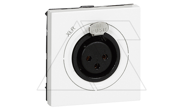 Mosaic - Аудиорозетка с разъемом XLR 3-контактная, 2М, винт.зажим, белый