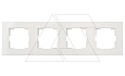 Rita - Рамка 4 поста, горизонтальный монтаж, белый от интернет-магазина amperkin.by