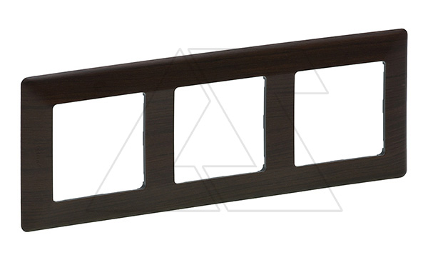 Valena Life - Рамка 3 поста верт/гориз, темное дерево