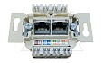 Basic 55 - Розетка 2хRJ-45 UTP CAT6 (лицевая накладка заказывается отдельно) от интернет-магазина amperkin.by