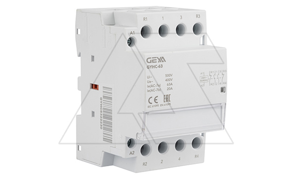 Контактор модульный GYHC-4P, 63A, 2NO+2NC, 230VAC, 3M