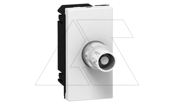 Mosaic - Розетка BNC 75 для передачи видеосигнала, 1М, винт. зажимы, белый