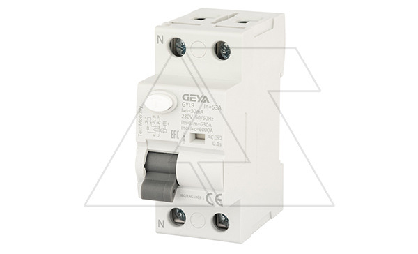 УЗО GYL9-2P-63A-30mA, 2P, 63A, 6 kA, 30mA, тип AC, 2M УЗО GYL9-2P-63A-30mA, 2P, 63A, 6 kA, 30mA, тип AC, 2M