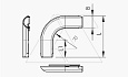 Угол 3953 B M16 LGR трубы Quick-Pipe 90° разъемный, IP44, наружн. Ø20,4мм, серый, ПВХ