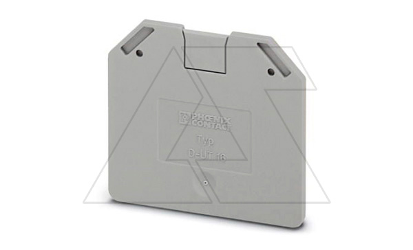 Крышка концевая D-UT 16 /2,2mm, для винтовых клемм UT 16, серая Крышка концевая D-UT 16 /2,2mm, для винтовых клемм UT 16, серая