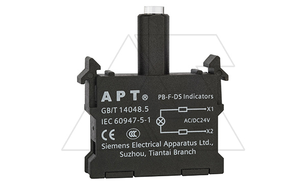 Блок индикатора, белый, LED, 24VAC/DC, монтаж на адаптер, для PB1 и PB3 серий