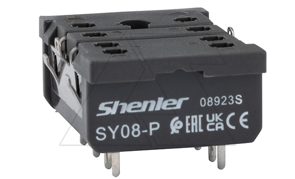 Цоколь SY08-P, 10A(300V), для печатных плат, черный, для RKE2, RKF2, R2N, MY2, 55.32, KMY2, PT2, RCM2 Цоколь SY08-P, 10A(300V), для печатных плат, черный, для RKE2, RKF2, R2N, MY2, 55.32, KMY2, PT2, RCM2
