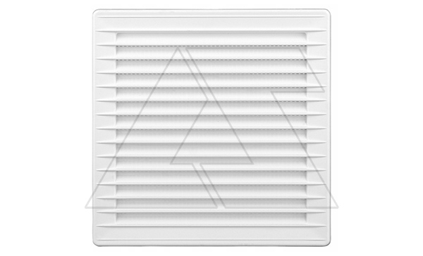 Решетка вентиляционная квадратная 172х172мм с регулировкой посадочного диаметра Ø80-150, пластик, белый