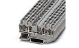 Клемма проходная ST 2,5-QUATTRO /5,2mm, пружинная, 4 присоед., 2,5(max 4)mm2, 24A, 800V, серая от интернет-магазина amperkin.by