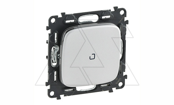 Valena Allure - Переключатель на 2 направления с подсветкой, алюминий (инд. упаковка)