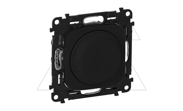 Etika - Светорегулятор с поворотной ручкой универсальный 300Вт без нейтрали (антрацит)