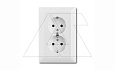 Basic 55 - Розетка 2x2P+E нем. стд. (белый) от интернет-магазина amperkin.by