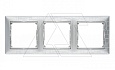 Valena - Рамка 3 поста верт/гориз, алюминий модерн от интернет-магазина amperkin.by