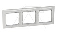 Valena - Рамка 3 поста верт/гориз, белый/серебро от интернет-магазина amperkin.by