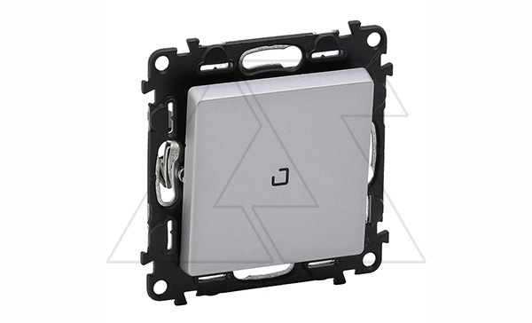 Valena Life - Переключатель на 2 направления с подсветкой, алюминий (инд. упаковка)