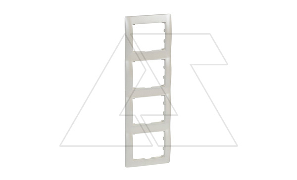 Galea Life - Рамка на 4 поста вертикальная, Pearl