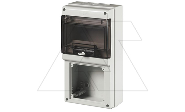 Щит комбинированный навесной M340, 8M + 1x 136x125mm, 184x340x106mm, IP66, серия DOMINO Щит комбинированный навесной M340, 8M + 1x 136x125mm, 184x340x106mm, IP66, серия DOMINO