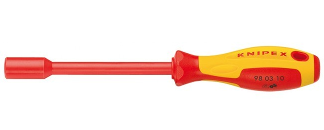 Ключ торцевой шестигранный с отвёрточной рукояткой VDE 1000V, размер под ключ 10 мм, L-237 мм (KNIPE