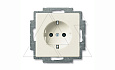 Basic 55 - Розетка 2P+E нем. стд.винтовые клеммы (шале-белый) от интернет-магазина amperkin.by