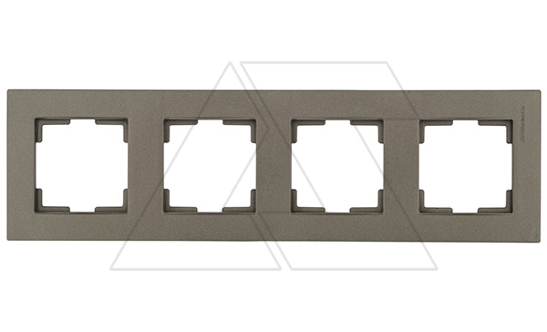 Rita - Рамка 4 поста, вертикальный монтаж, дымчатый
