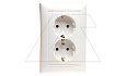 Valena - Розетка 2х2P+E, нем. стд., без защ. шторок, монолит, белая (инд. упаковка) от интернет-магазина amperkin.by