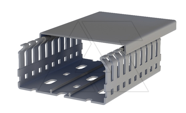 Перфокороб KKD 8040, органайзер для шкафов, 80x40х2000мм (ШxВхД), RAL 7030, серый