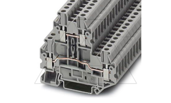 Клемма двухъярусная UTTB 2,5 /5,2mm, винтовая, 4 присоед., 2,5(max 4)mm2, 24A, 500V, серая Клемма двухъярусная UTTB 2,5 /5,2mm, винтовая, 4 присоед., 2,5(max 4)mm2, 24A, 500V, серая
