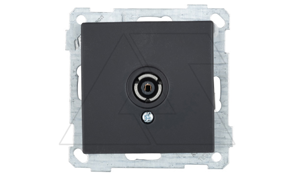 21 - Розетка TV, оконечная, черный мат 21 - Розетка TV, оконечная, черный мат