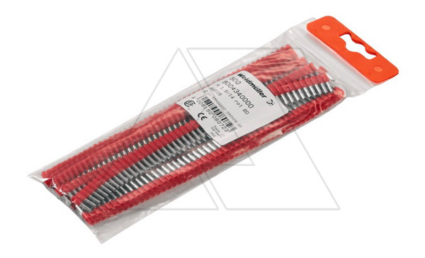 Каб. наконечник H1,0/14D R BD красный 1,0мм2, упаковка 500шт., 10 лент по 50шт.