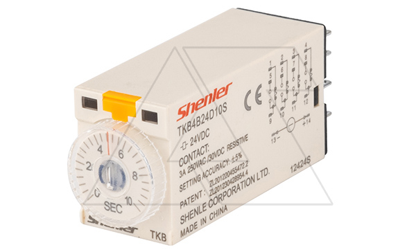 Реле времени TKB4B24D10S 4CO, 5A, 24VDC, задержка включения, LED, 0.5s-10s±5%, монтаж в цоколь SKF14 Реле времени TKB4B24D10S 4CO, 5A, 24VDC, задержка включения, LED, 0.5s-10s±5%, монтаж в цоколь SKF14