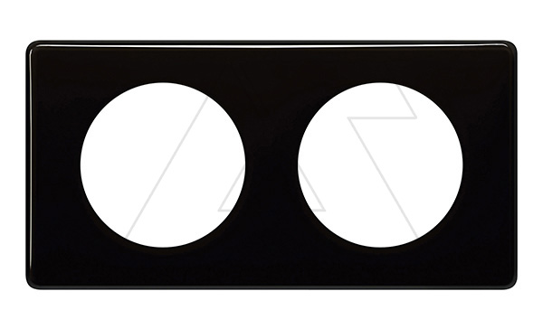 Celiane - Рамка 2 поста черный глянец