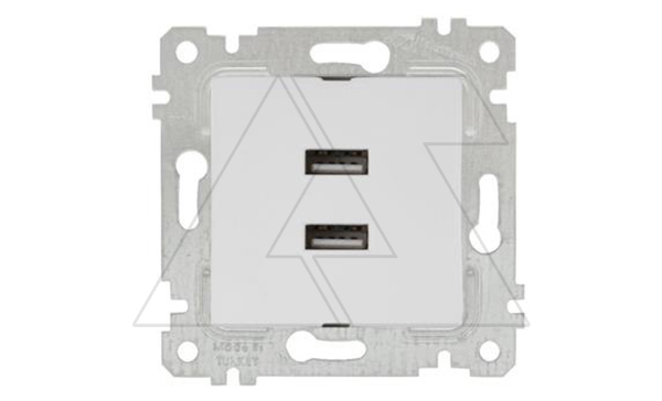 Rita - Розетка 2xUSB Type A, белый