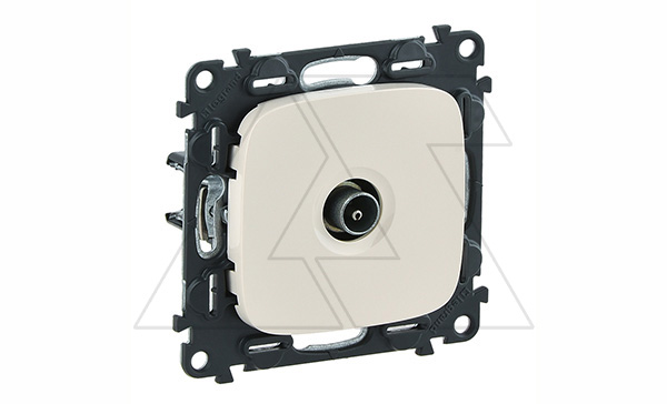 Valena Allure - Розетка TV простая 2400MHz, слоновая кость (инд. упаковка)