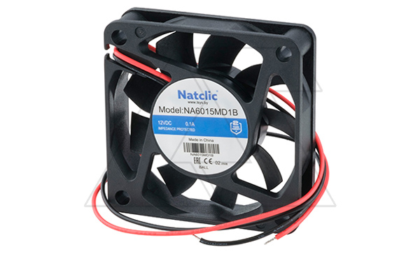 Вентилятор осевой NA, 60x60x15мм, 12VDC, 26,1м3/ч, 1,2Вт, 4000об/мин, 28дБА, подшипник качения