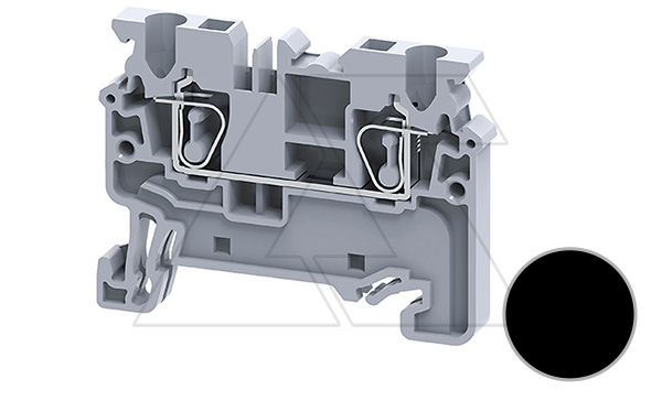 Клемма проходная CX2.5BK /5x50mm, пружинная, 2 присоед., 2,5(max 4)mm2, 24A, 1000V, черная Клемма проходная CX2.5BK /5x50mm, пружинная, 2 присоед., 2,5(max 4)mm2, 24A, 1000V, черная