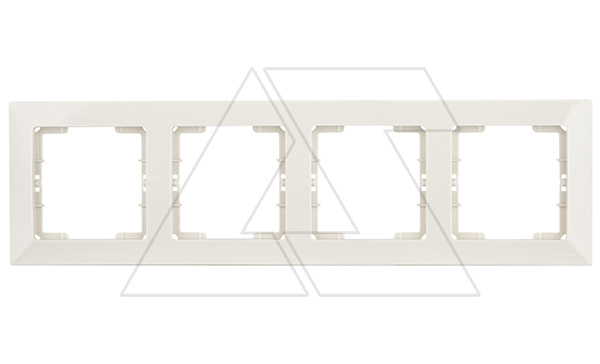 Candela - Рамка 4 поста, к механизмам серии 21, горизонтальный монтаж, белый