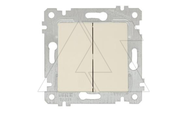 Rita - Выключатель двухклавишный, пруж. зажимы, сл.кость