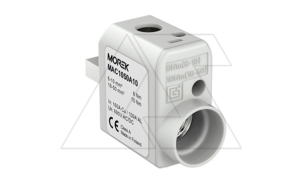 Коннектор SR50 1xAl/Cu, 6_50mm², 160/100A Al/Cu, 690V, стандартный Коннектор SR50 1xAl/Cu, 6_50mm², 160/100A Al/Cu, 690V, стандартный