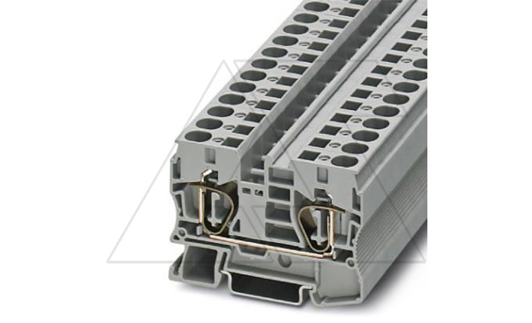 Клемма проходная ST 10 /10,2mm, пружинная, 2 присоед., 10(max 16)mm2, 57A, 1000V, серая Клемма проходная ST 10 /10,2mm, пружинная, 2 присоед., 10(max 16)mm2, 57A, 1000V, серая