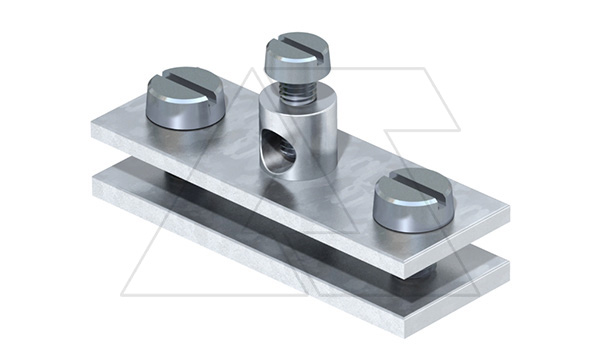 Клемма 939 для присоединения медных проводников сечением до 16мм² к полосе до FL30 либо лотку, гальван. оцинк.