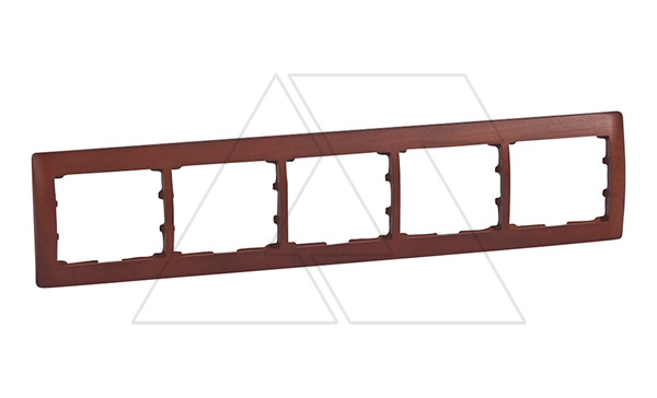 Galea Life - Рамка на 5 постов горизонтальная, Cherry Wood