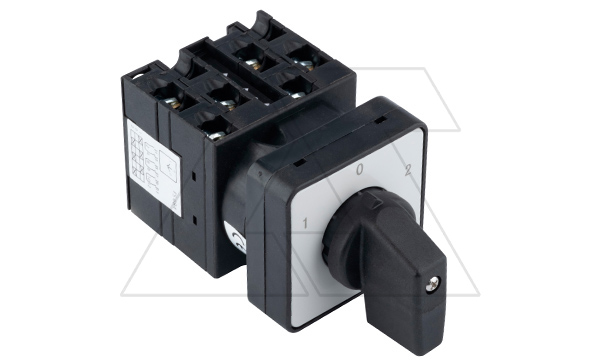 Переключатель UKT0-3-8212/E, 3P, 20A, тип 1-0-2, 3NO на 1_2, на дверь, фронт IP65