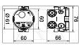 Подрозетник UG 66 одиночный, 650°С, Ø64мм, h=66мм, для спл. стен, без винтов, черный, полипропилен от интернет-магазина amperkin.by