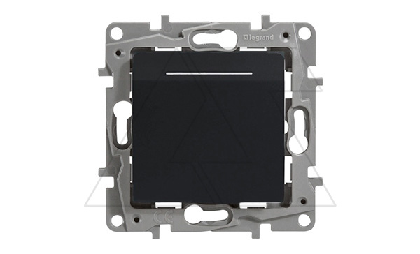 Etika - Выключатель с ключом-карточкой с выдержкой времени до 30 сек.(антрацит)